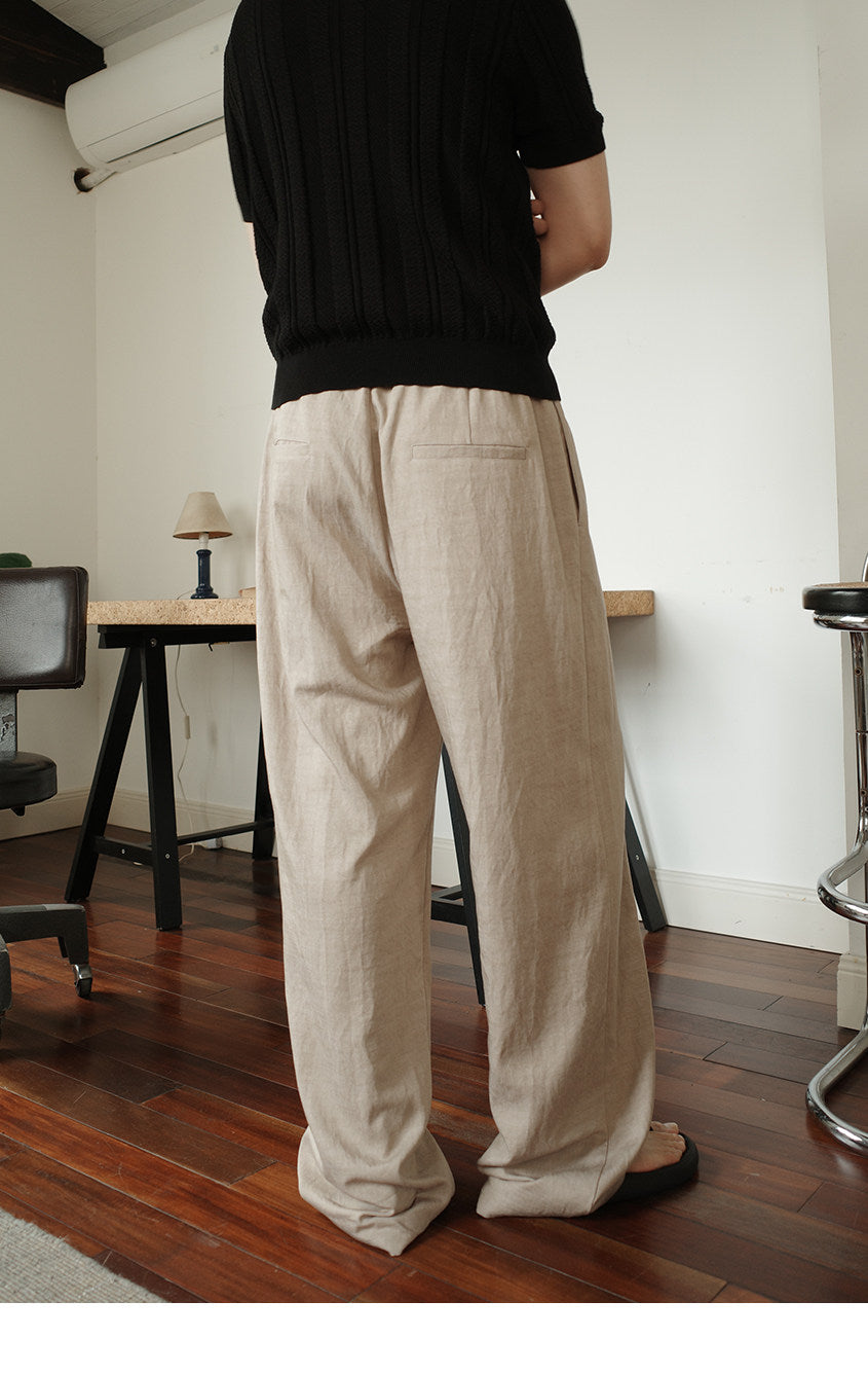 Casual Pants with Excellent Breathability and a Loose Drawstring