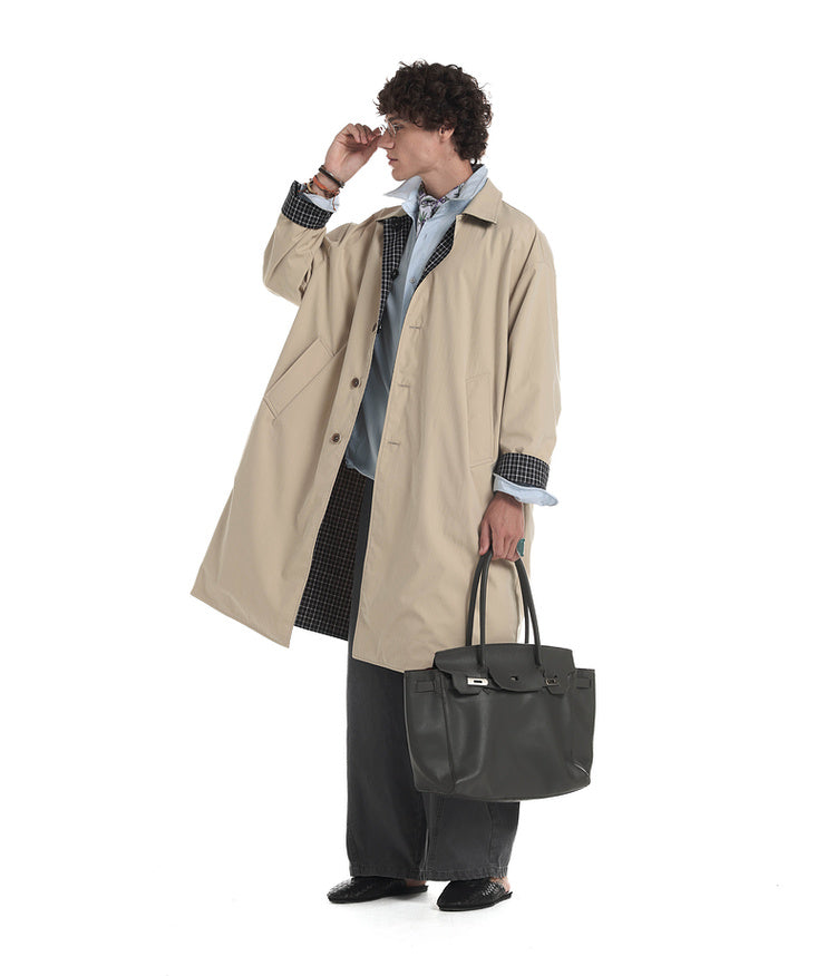 Reversible Long Trench Coat