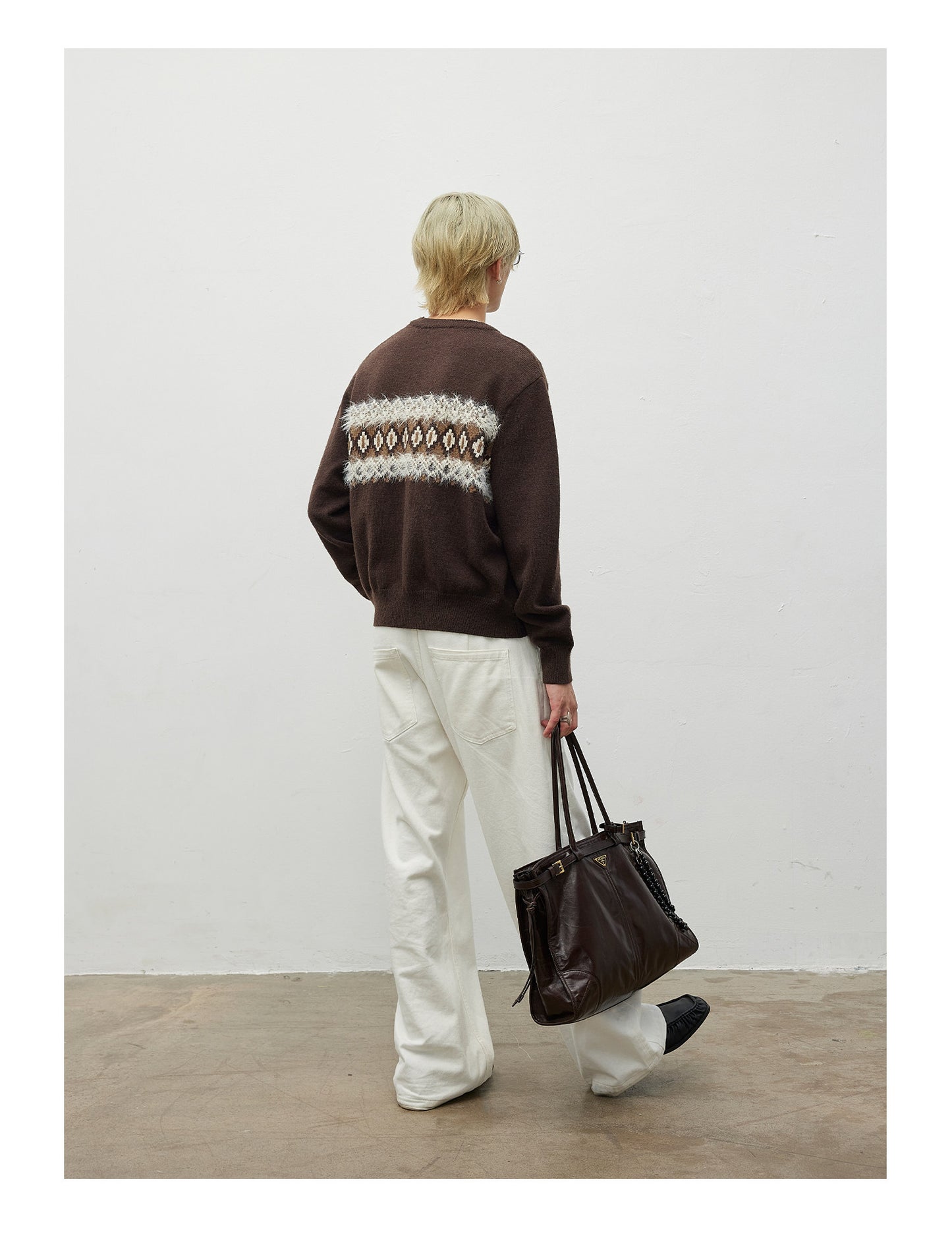 Jacquard Knit Cardigan