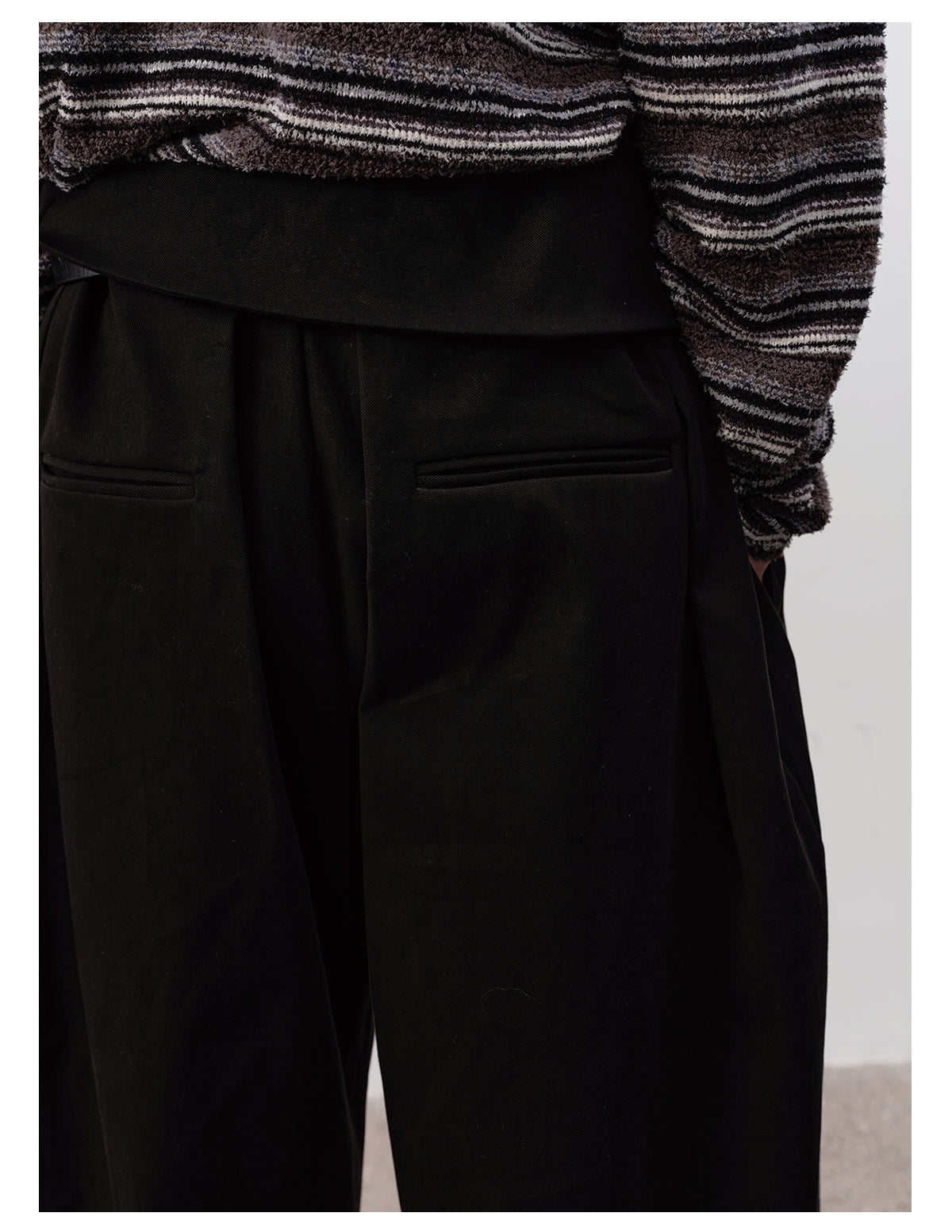 Double-Pleated Design Casual Pants