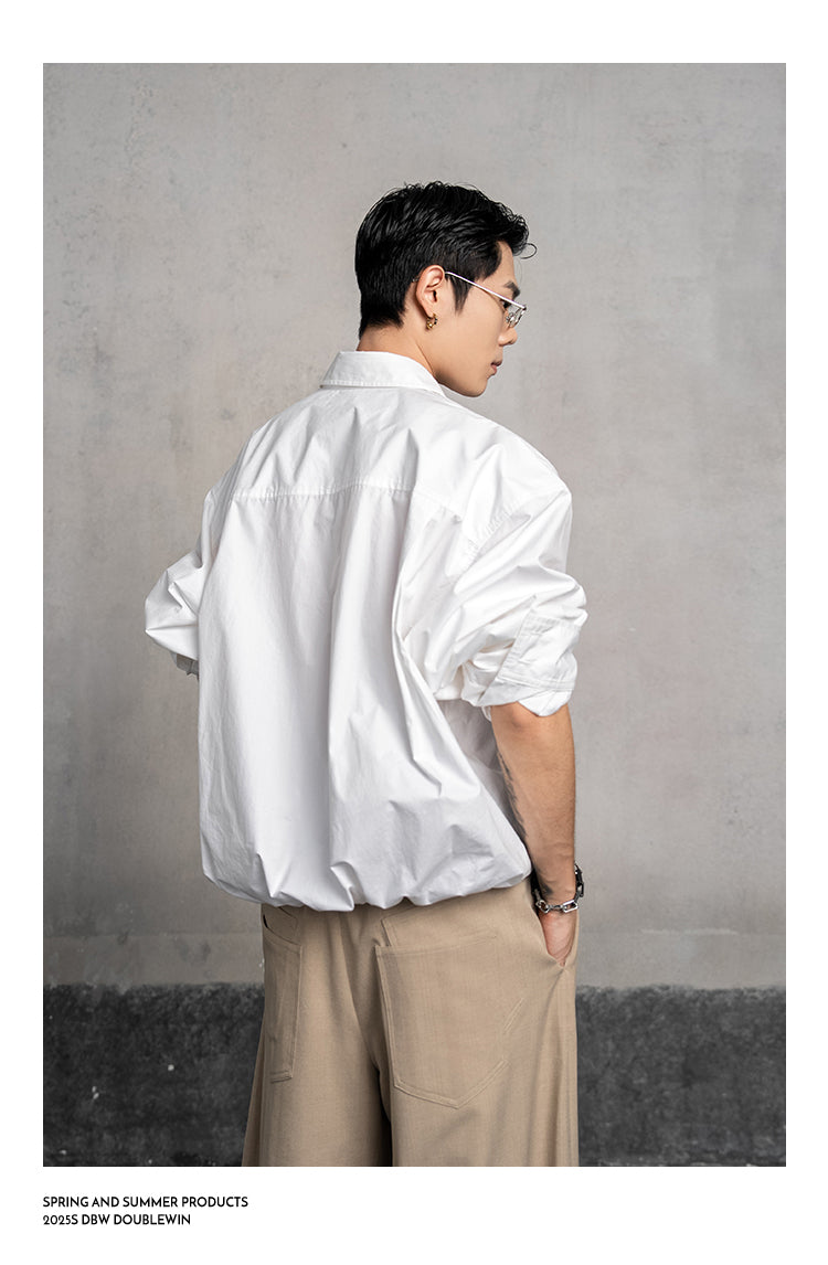 Asymmetrical Lapel Shirt