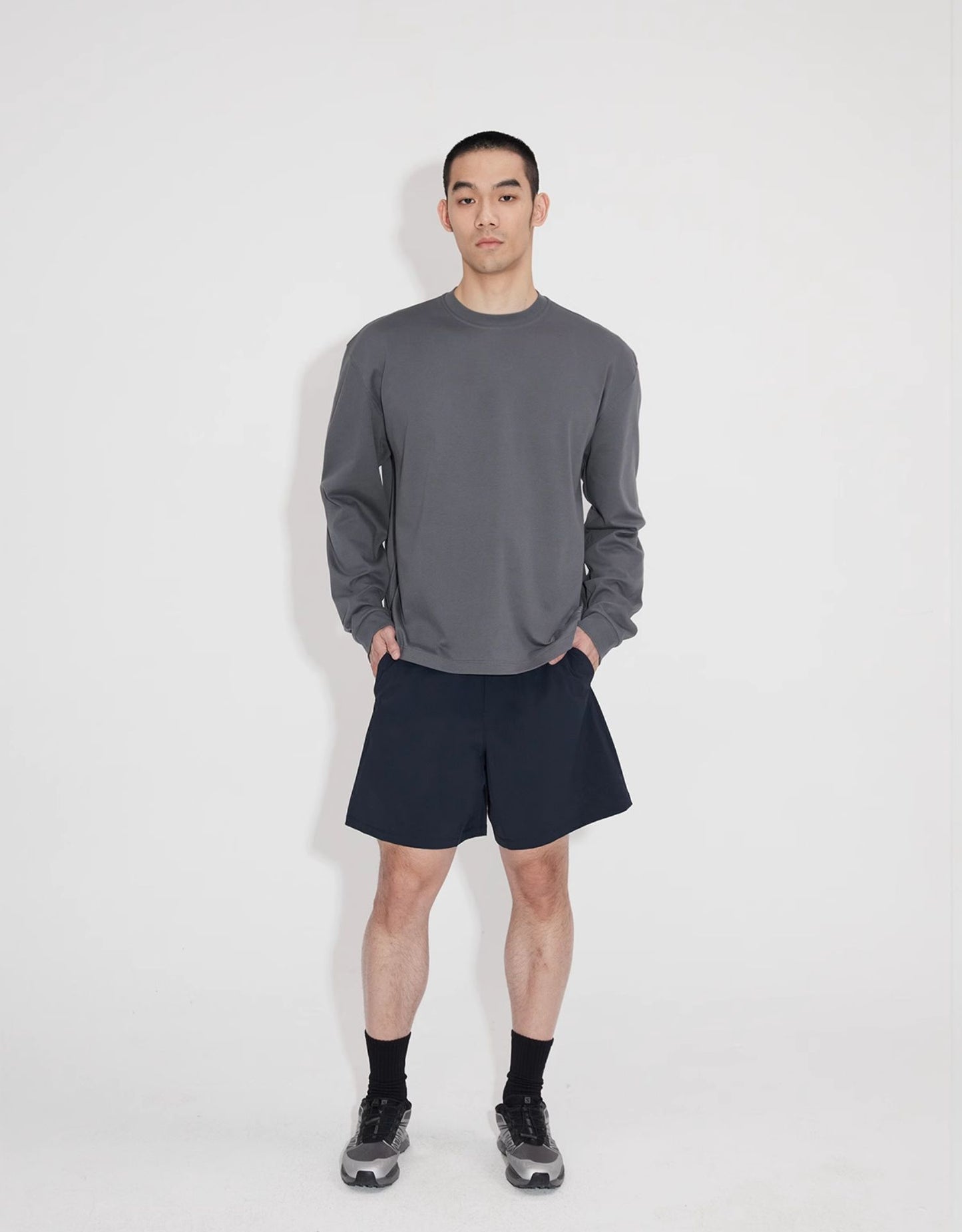 Natural wide shoulder T-shirt