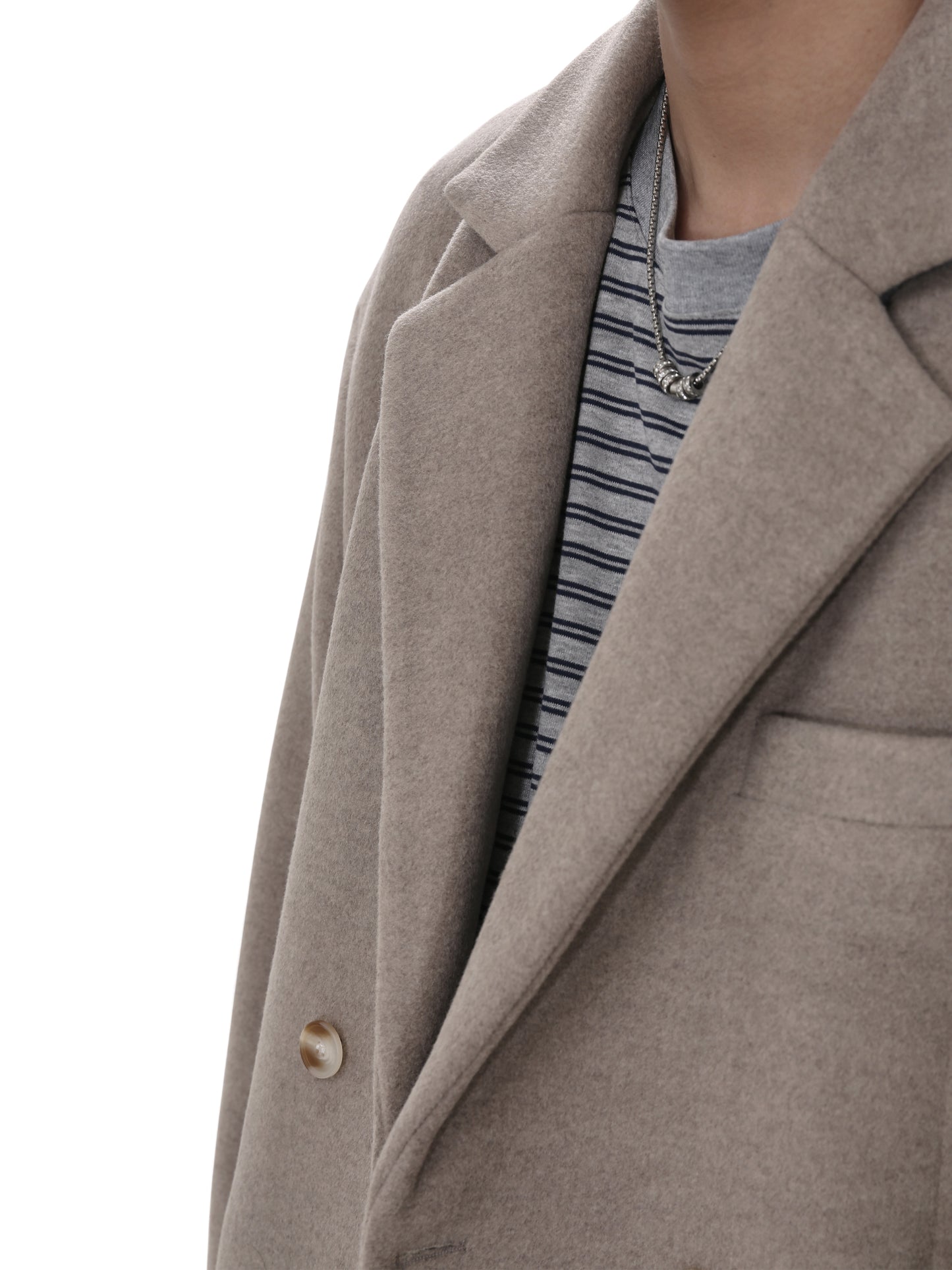 Wide Shoulder Wool Jacket