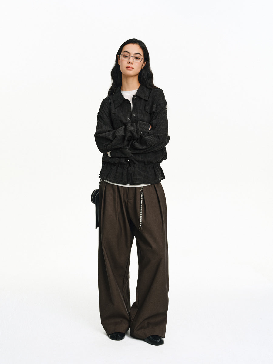 Wide-Leg Casual Pants