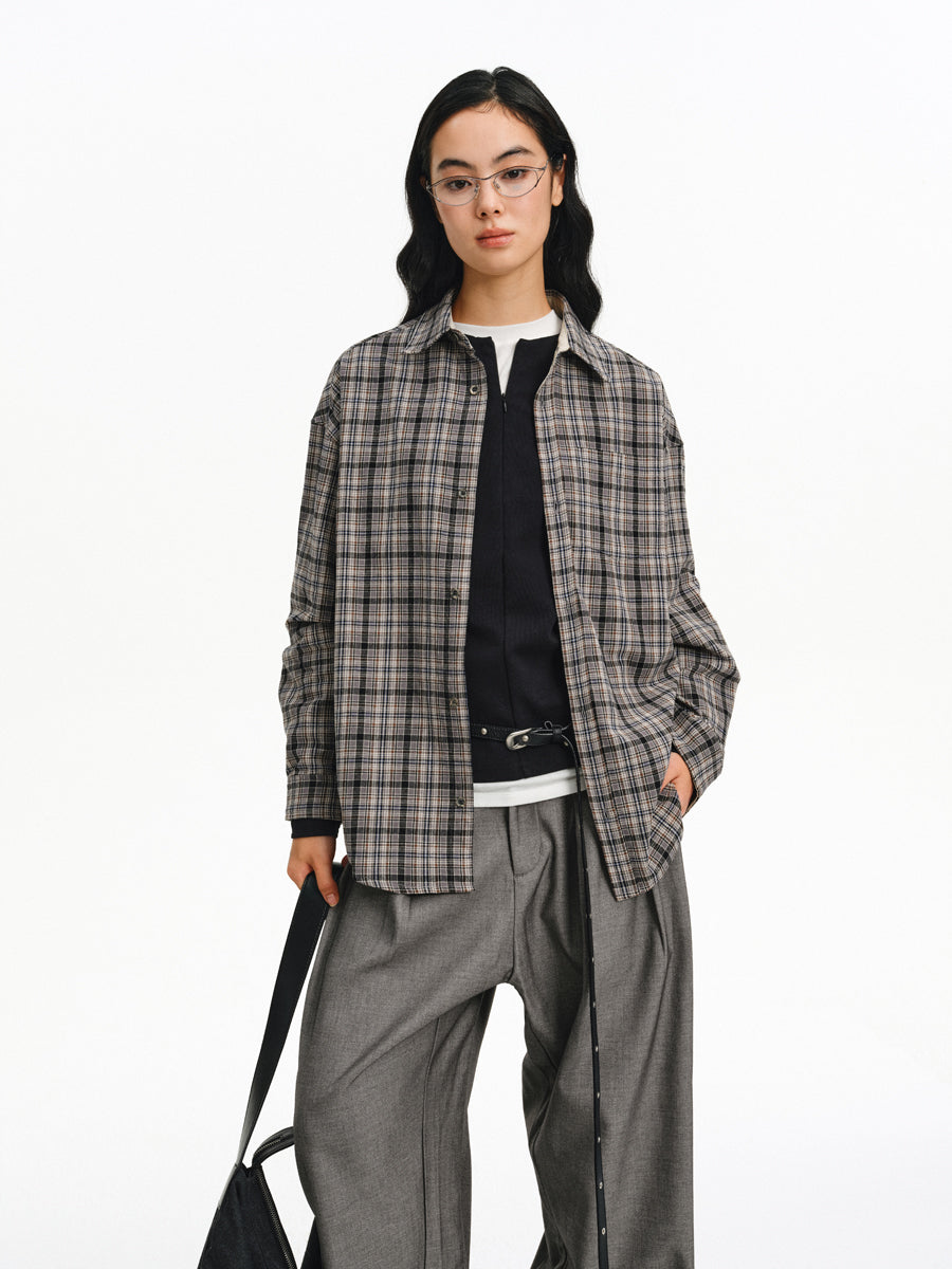 Contrast Color Casual Shirt