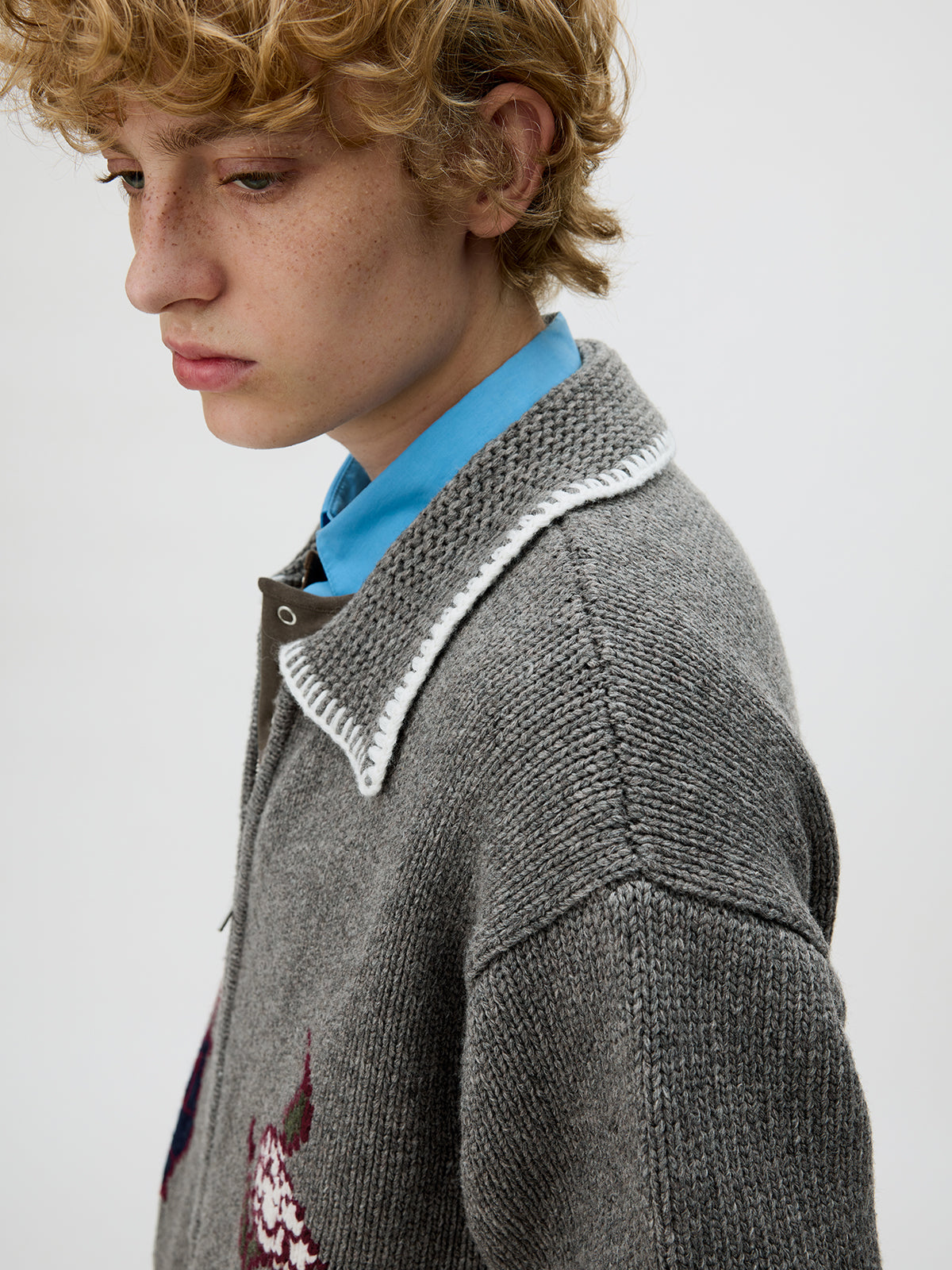 Unisex Wool Blend Cardigan