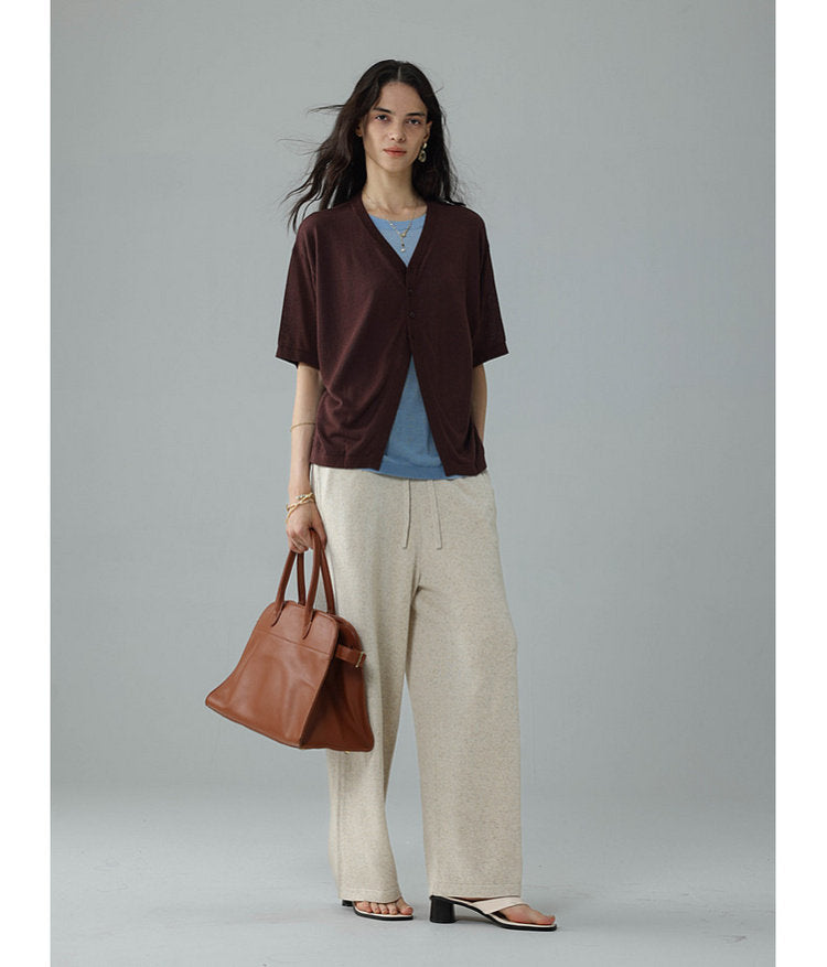 Half-front knit shirt