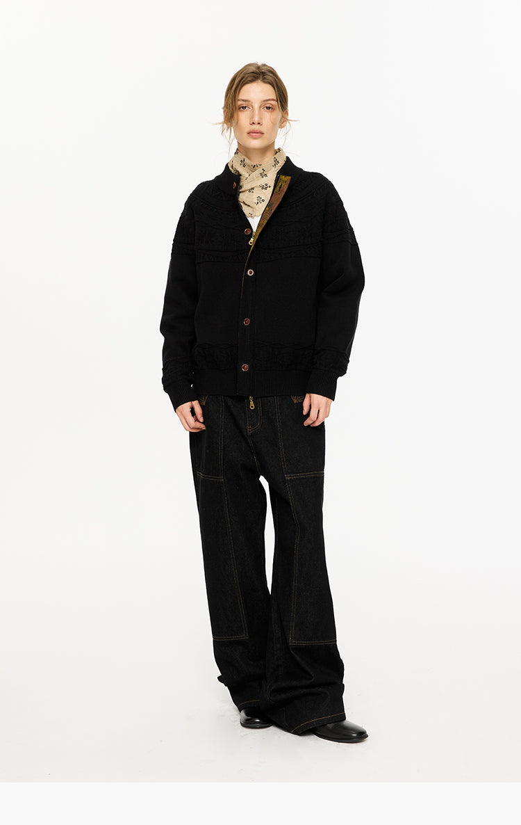 Zipper Knit Cardigan