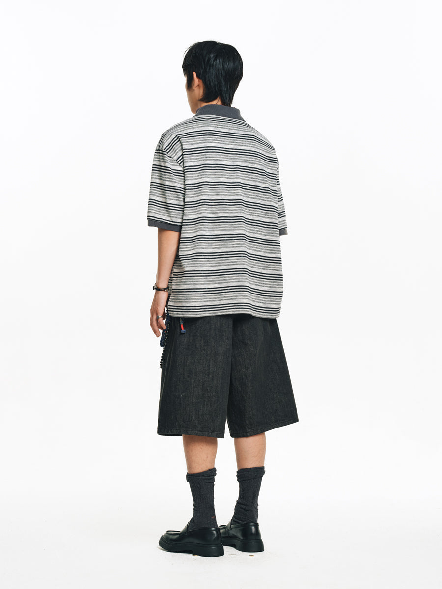 Drop Shoulder Polo Shirt