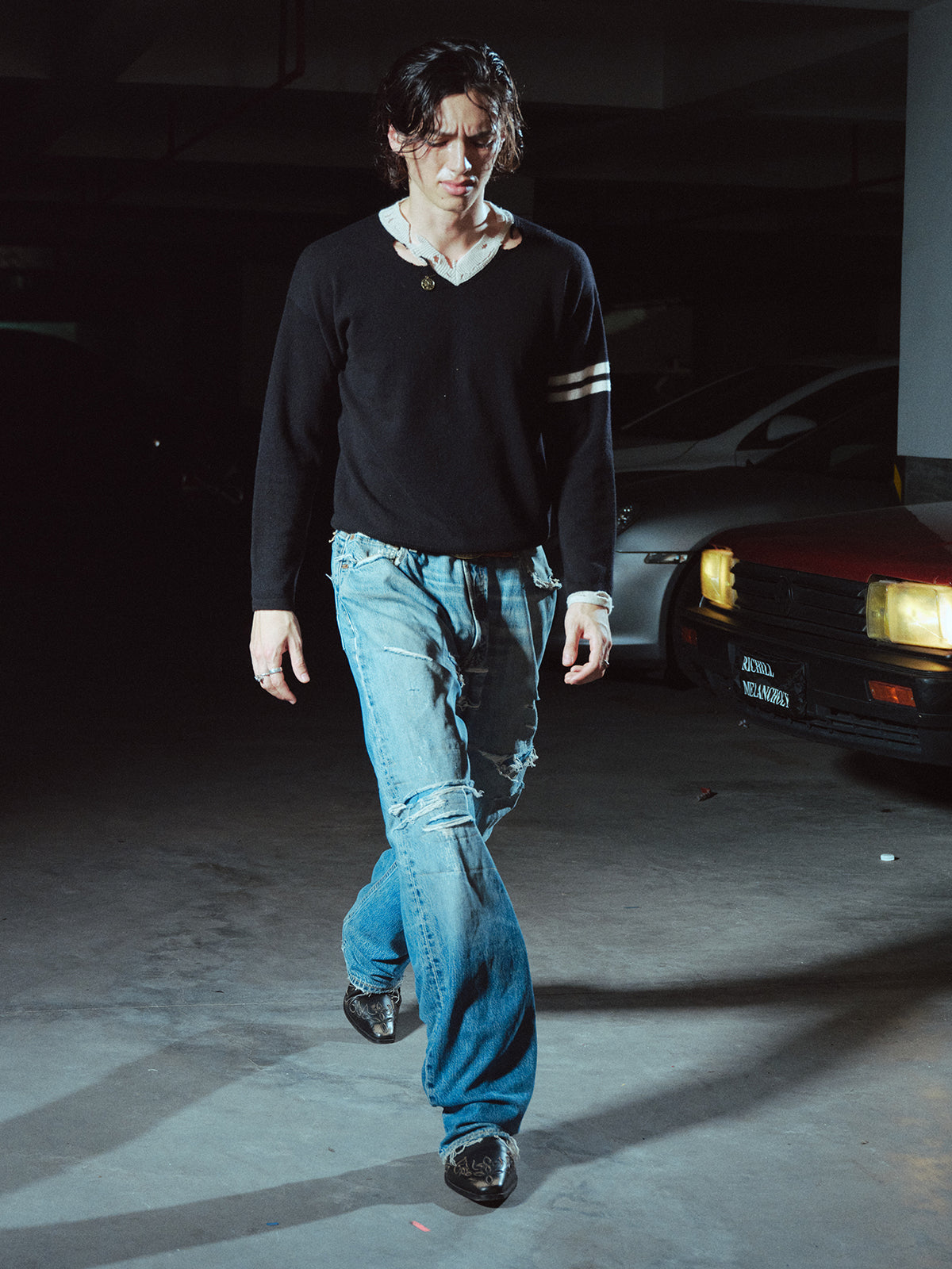 V-neck Pure Wool Sweater