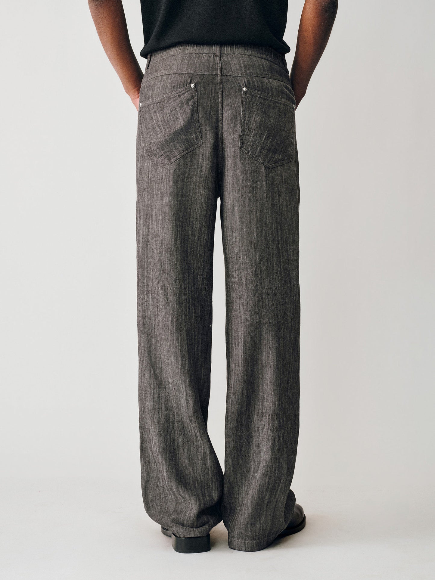 Cotton and Linen Denim Pants