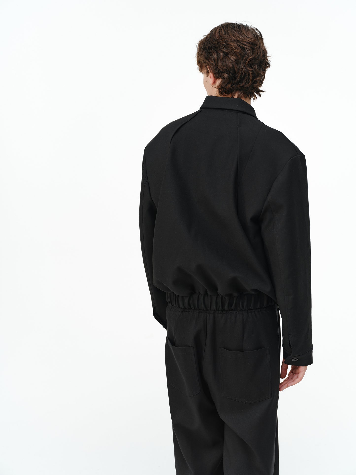 Deconstructed Straight-Shoulder Jacket