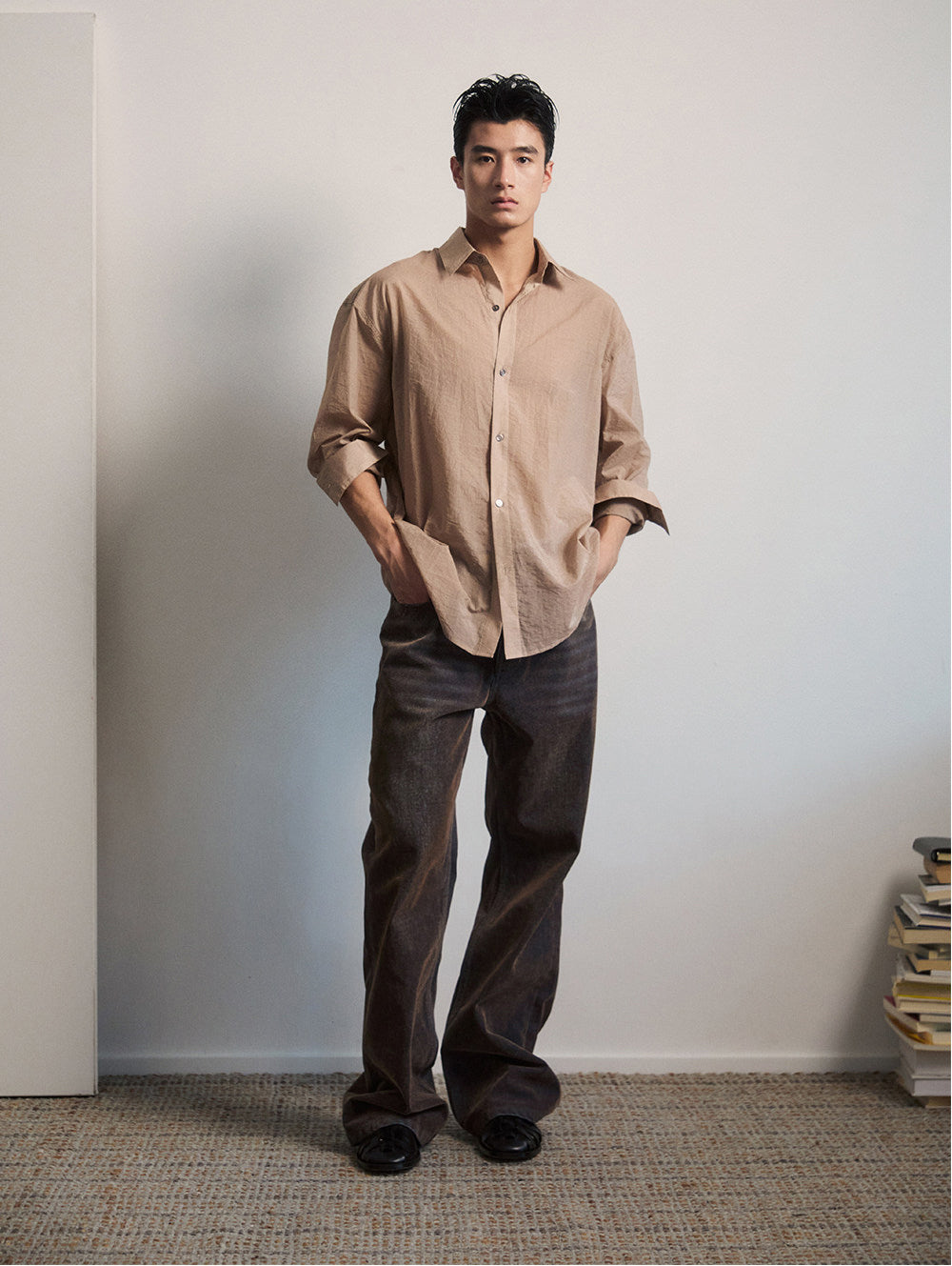 Two-Tone Textured Shirt