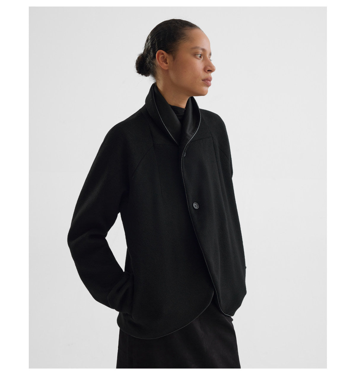 Faux Double-Breasted Jacket