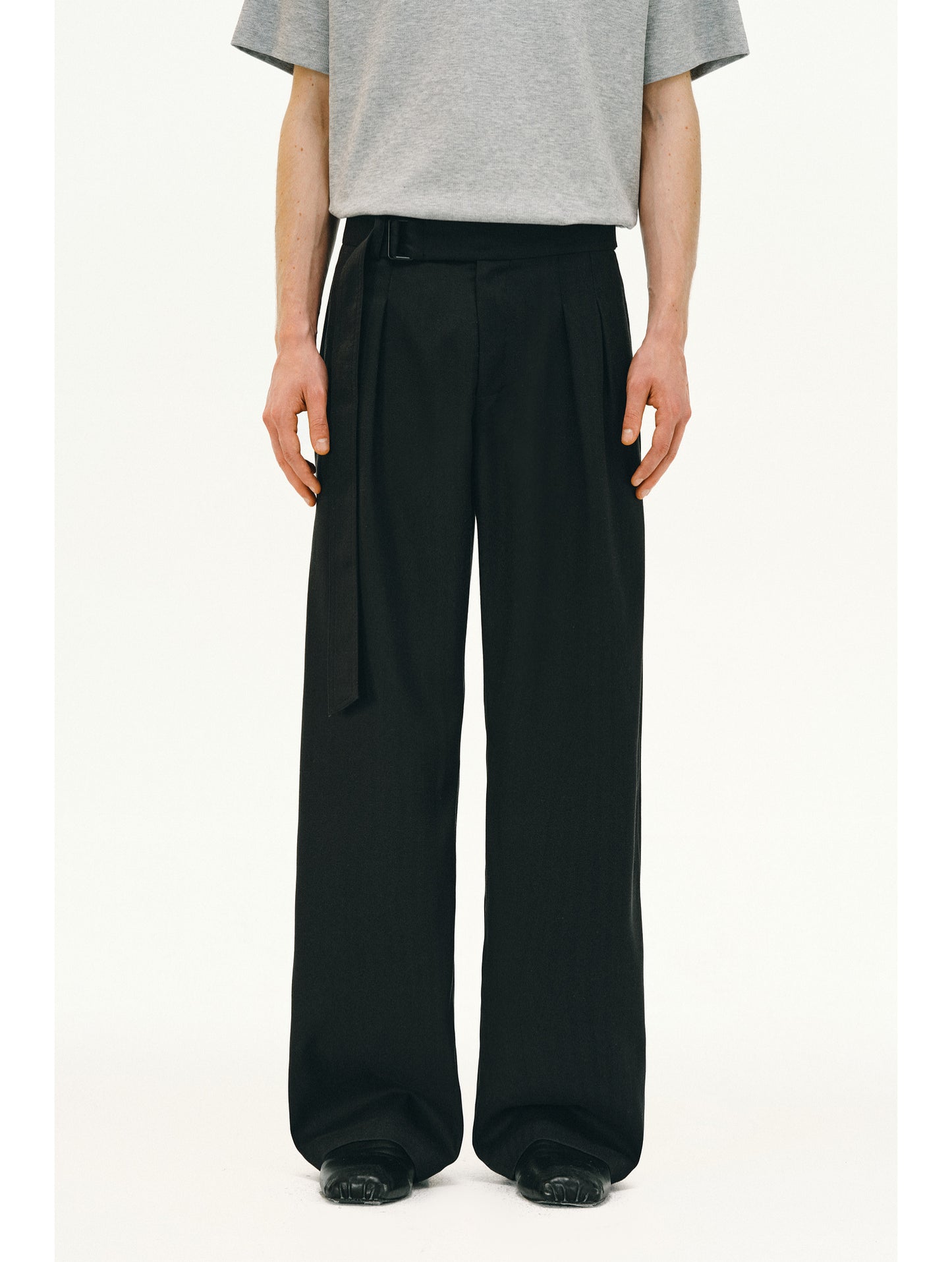 Linen Casual Pants with Belt