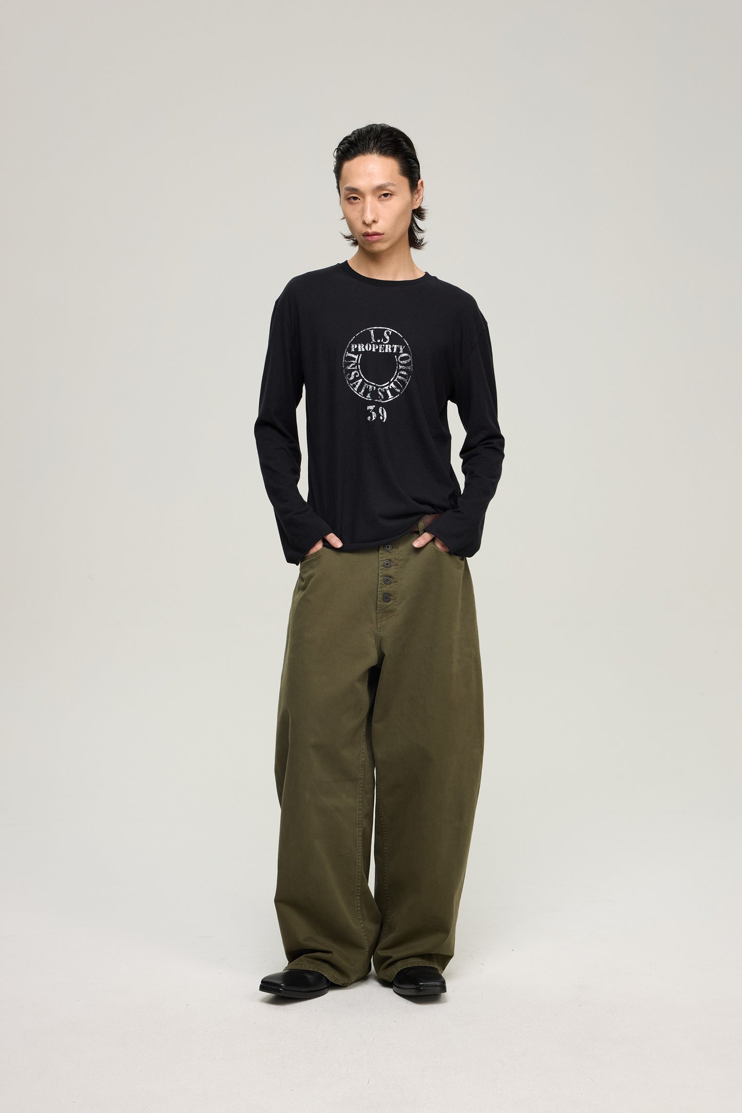 Rolled Hem Printed T-Shirt