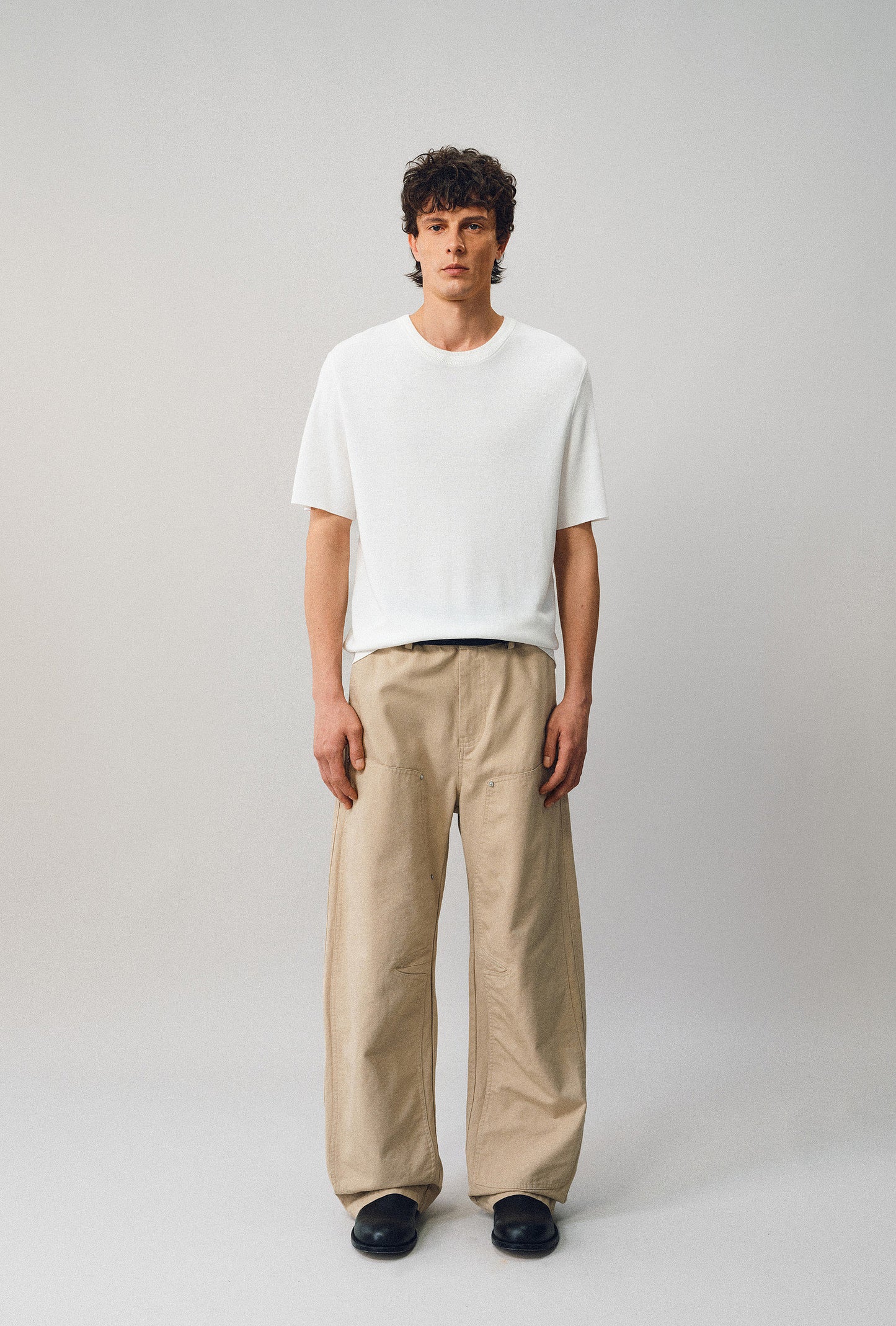 Twist-neck Knit Shirt