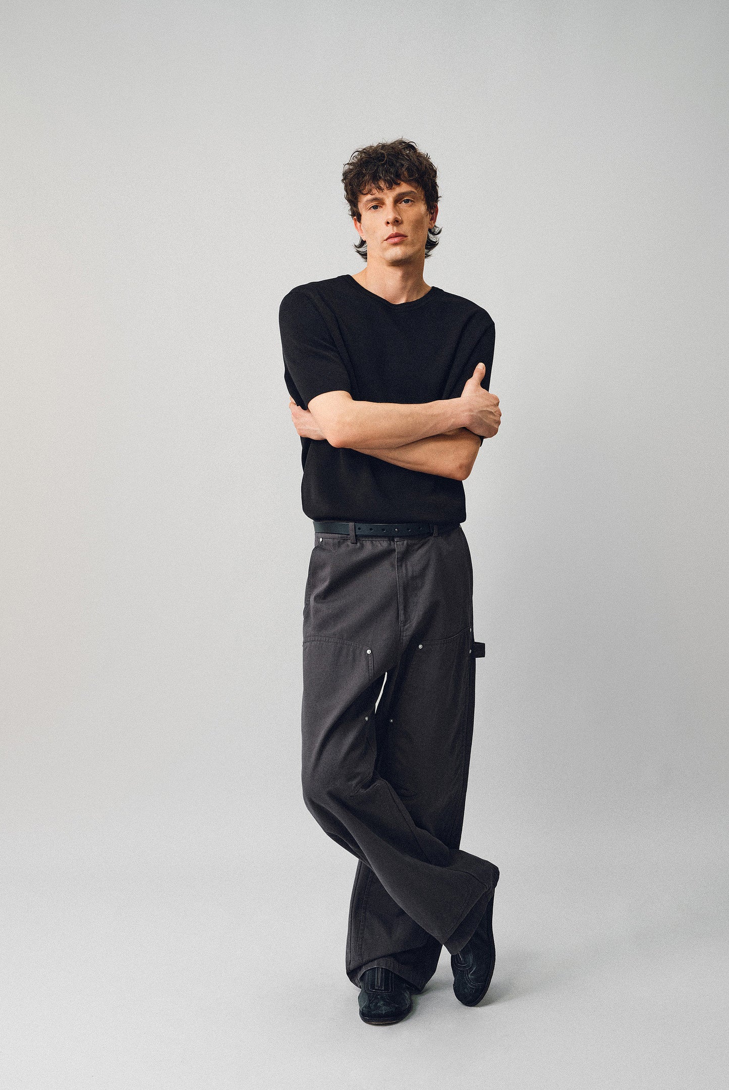 Twist-neck Knit Shirt