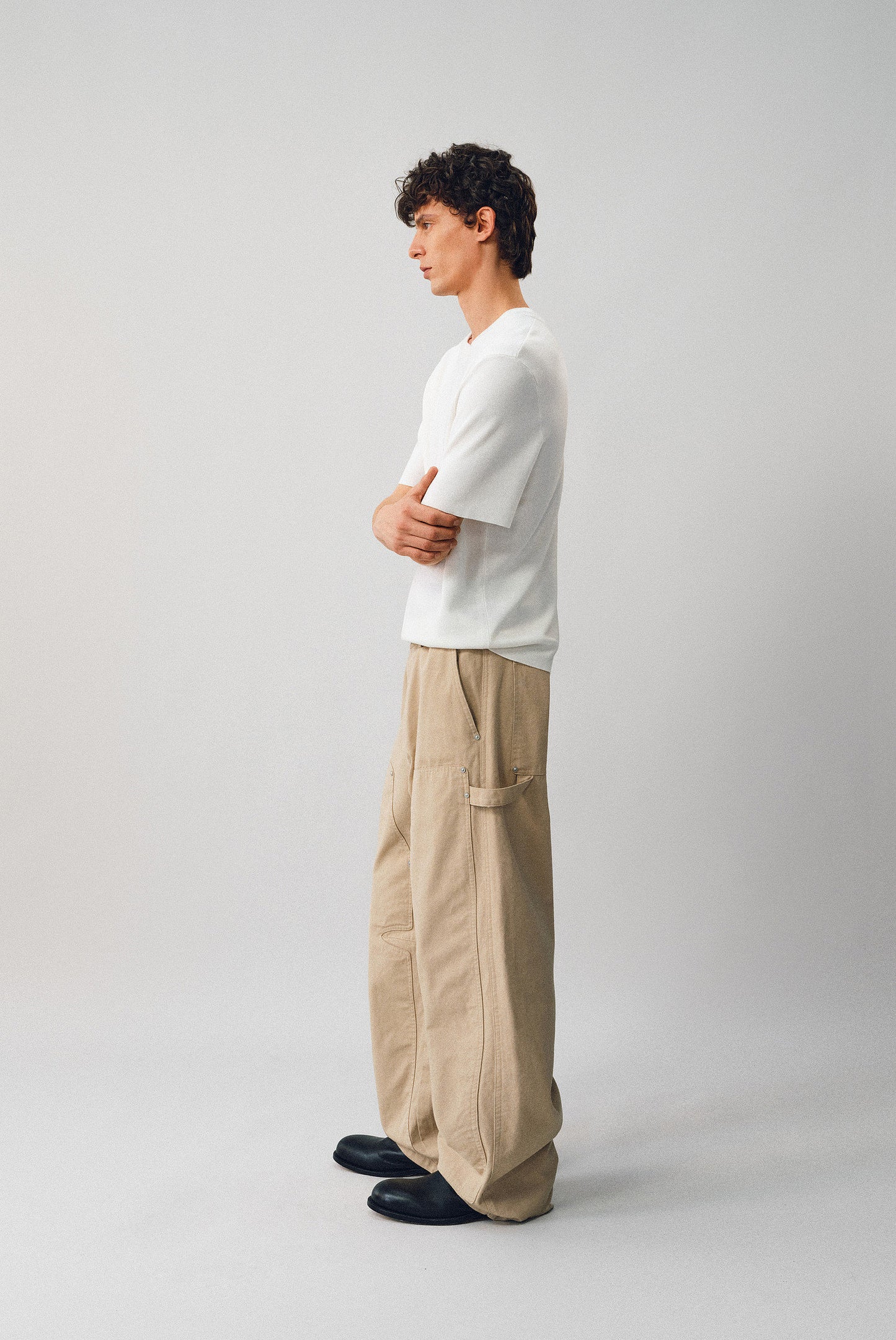 Twist-neck Knit Shirt