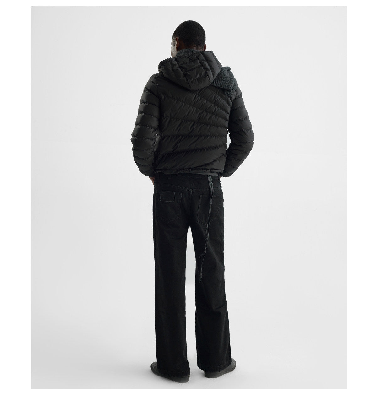 Embossed Straight-Line Quilted Down Jacket