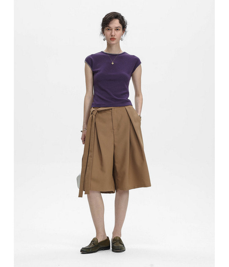 3D-Shirred Shorts