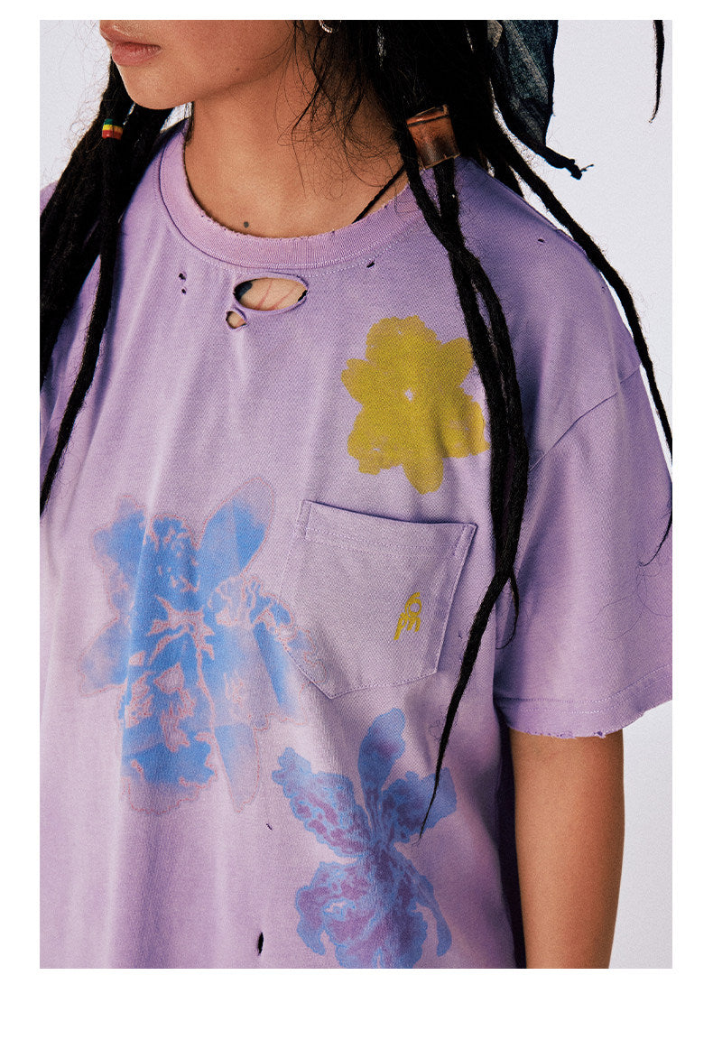 Distressed Print T-Shirt
