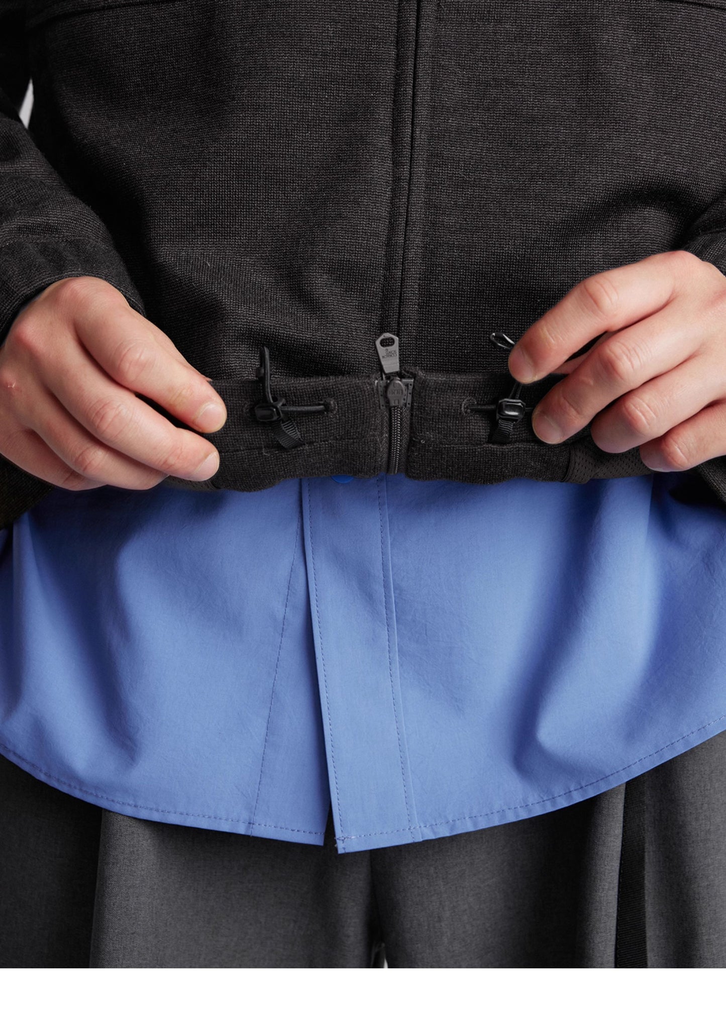 Wool Blend Zipper Jacket