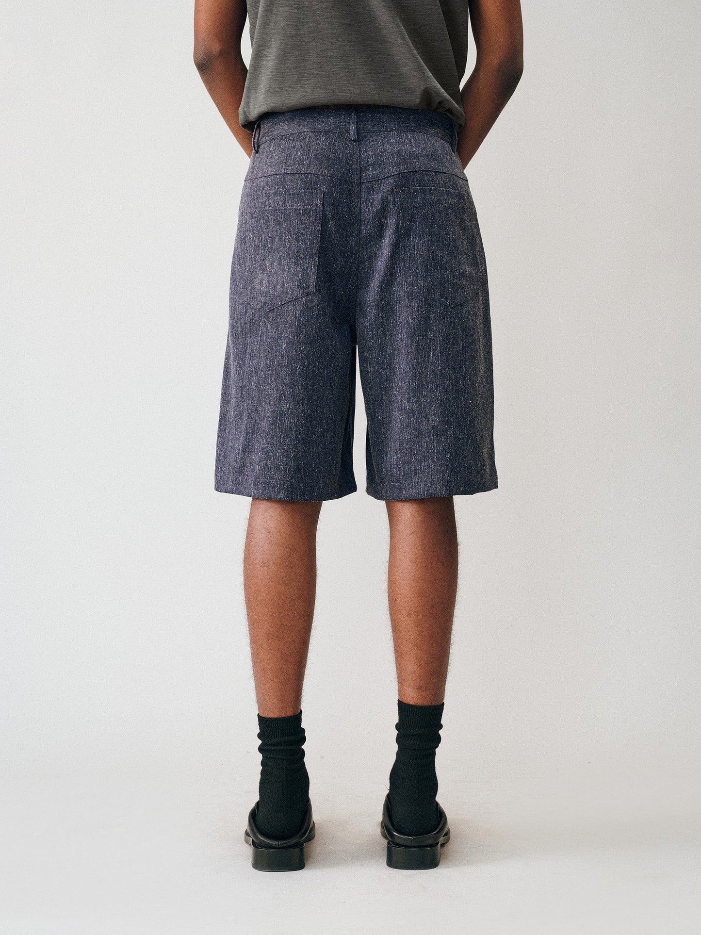 Linen-blend Casual Shorts