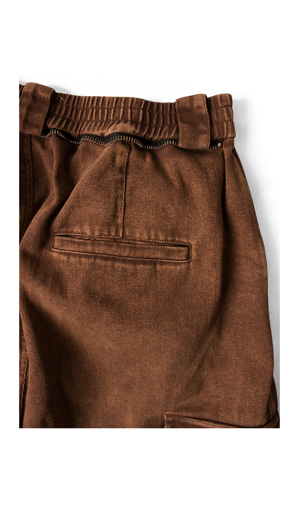 Cropped pants with detachable scarf