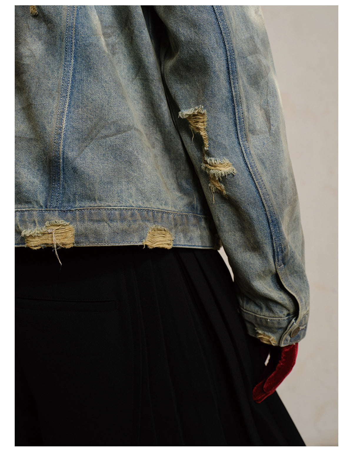 C-Front Dirty Dye Denim Jacket