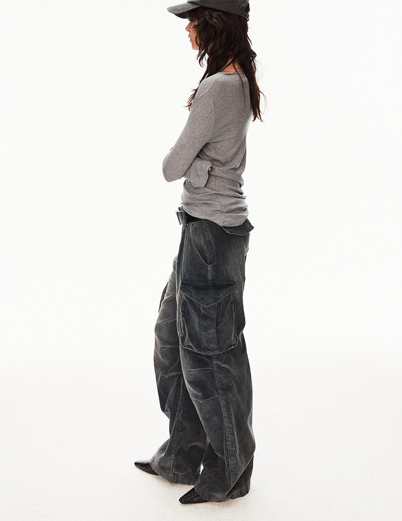 Corduroy Washed Work Pants