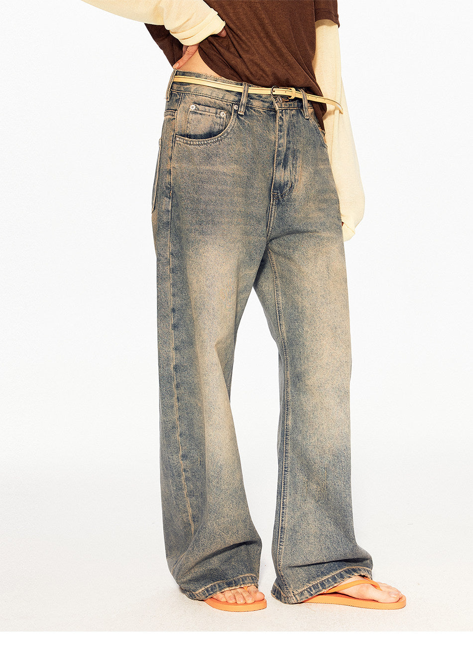 Vintage Wide-Leg Denim Pants