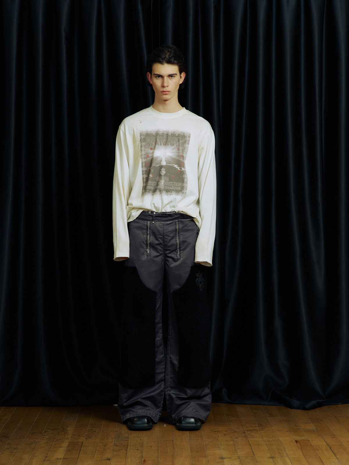 Imitation Horsehair Double Knee Casual Pants