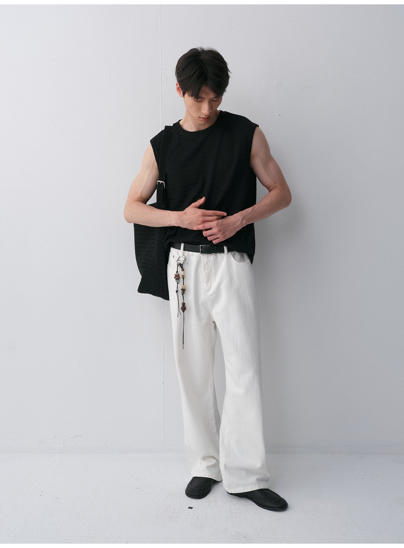 Cotton-Blend Sleeveless Shirt