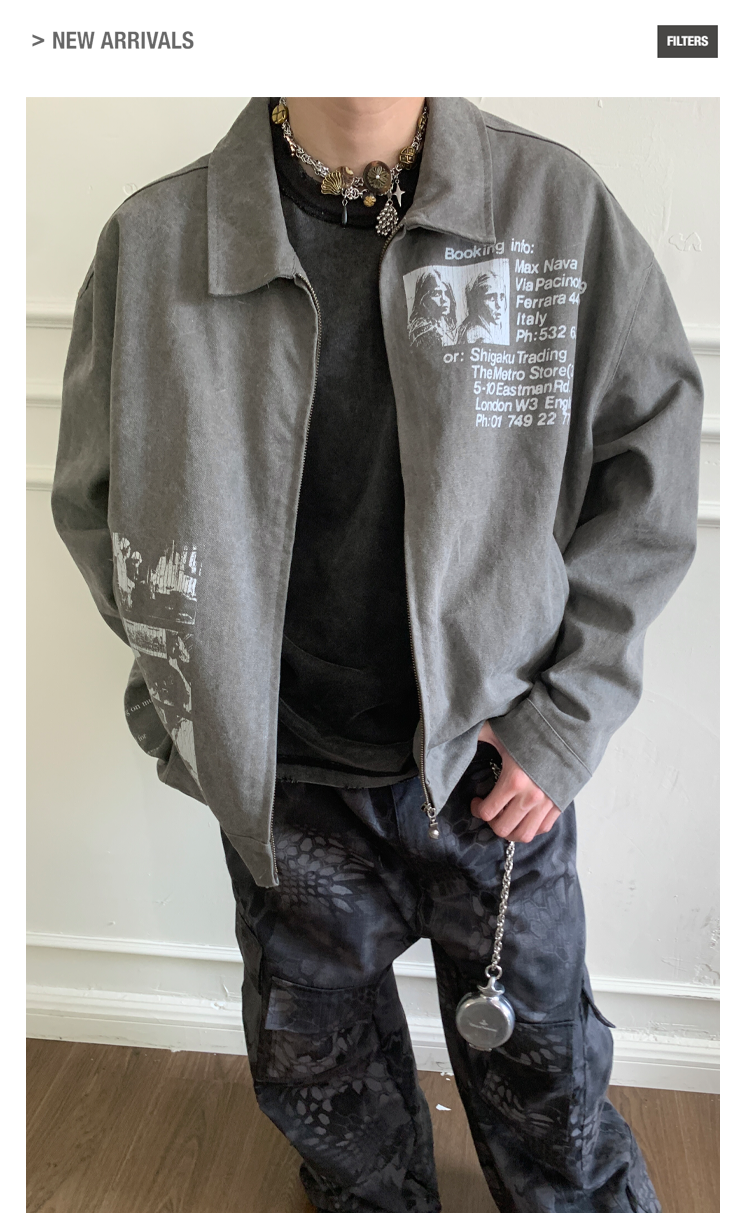 Washed Boxy Canvas Jacket