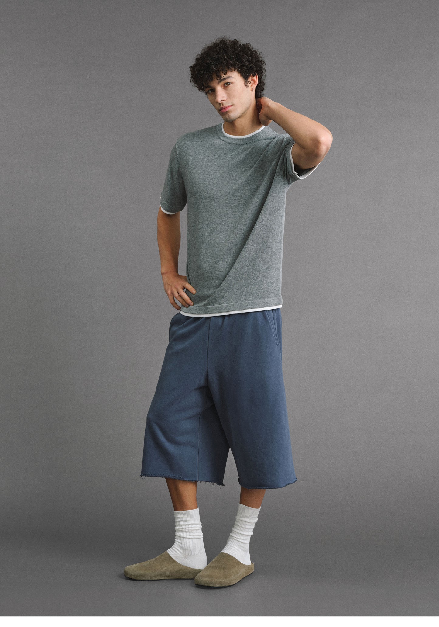 Retro-Style Cotton Shorts