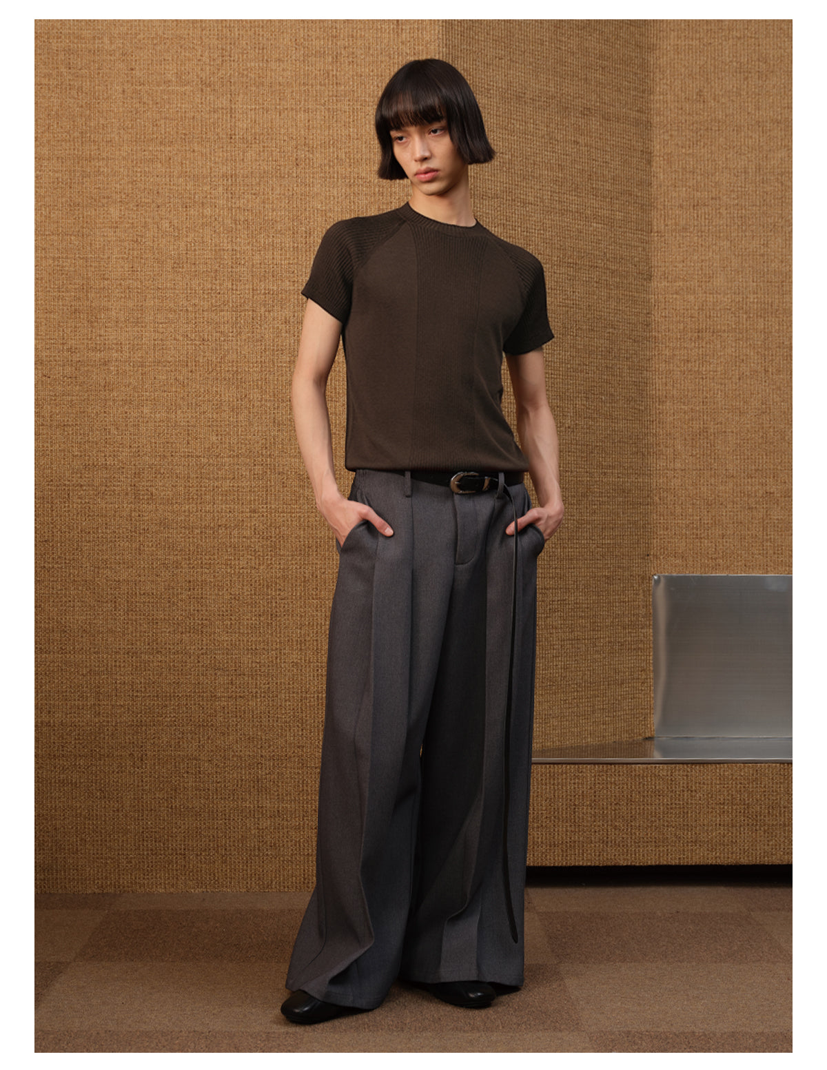 Ice Silk Fabric Knit Shirt