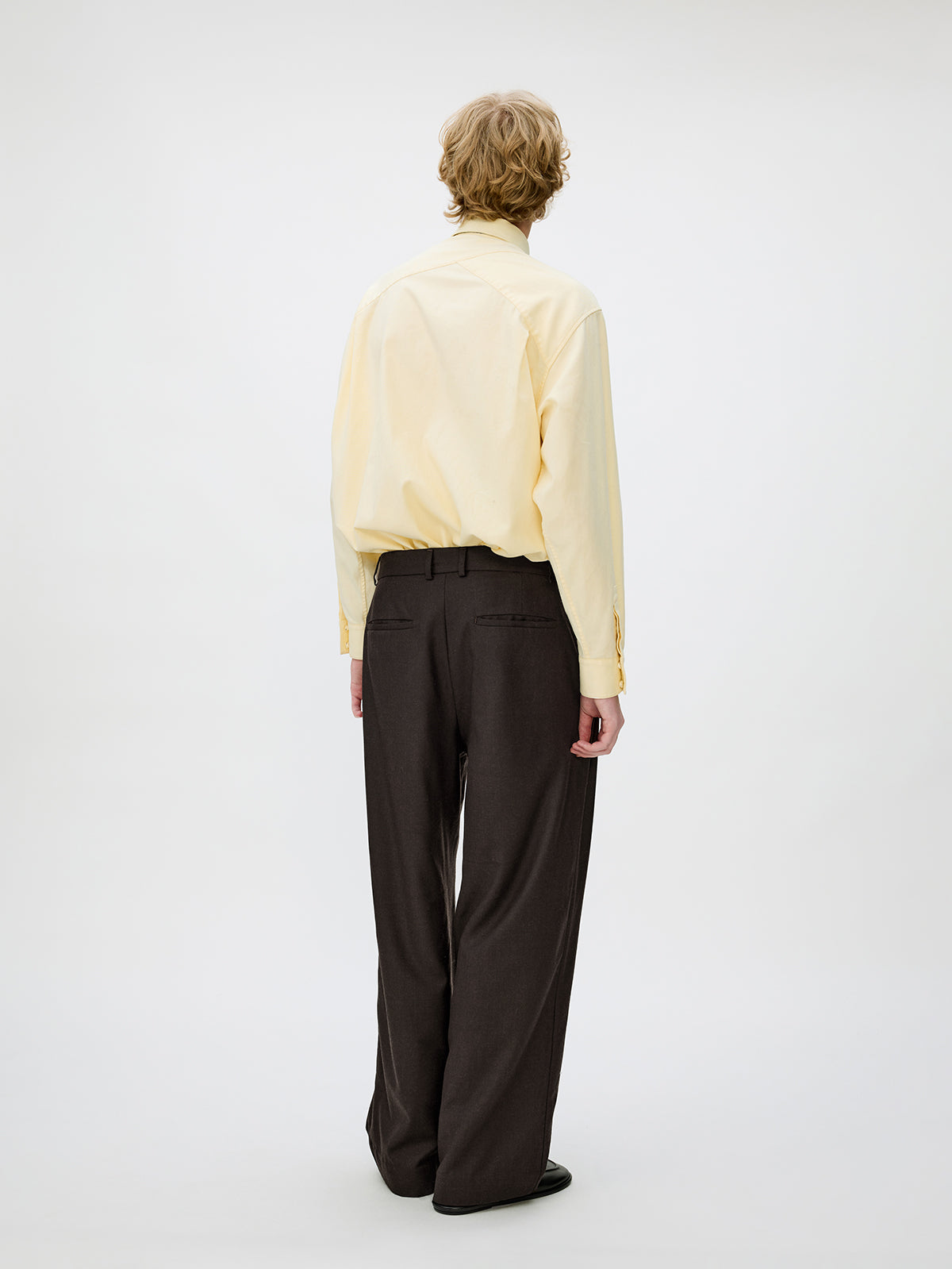 Straight-Leg Pleated Casual Pants