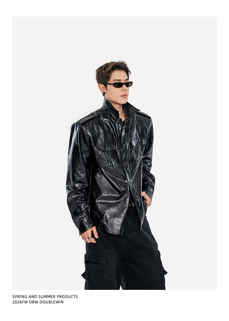 Shiny Wrinkle-Resistant Jacket