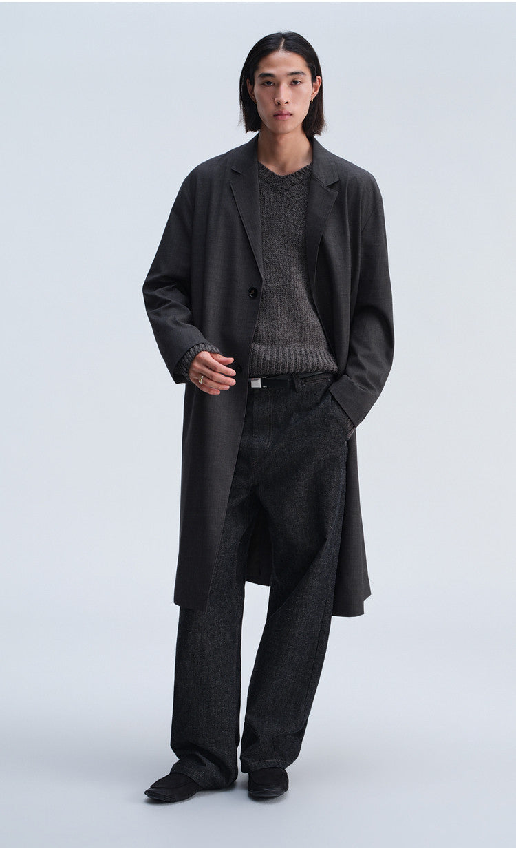 Notch Lapel Casual Coat