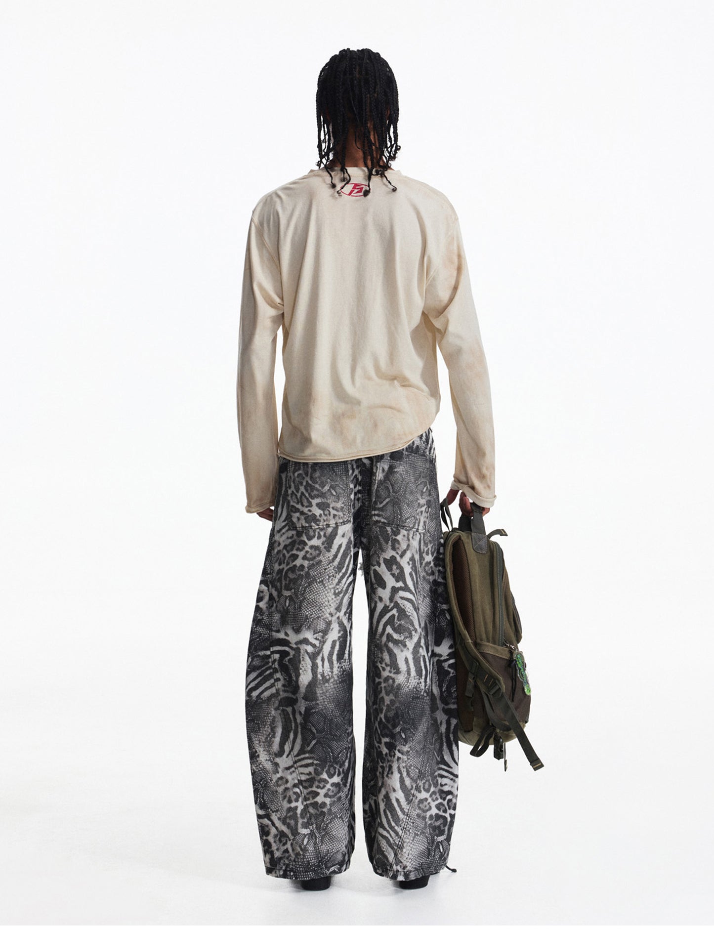 Retro-Style Distressed Print T-Shirt