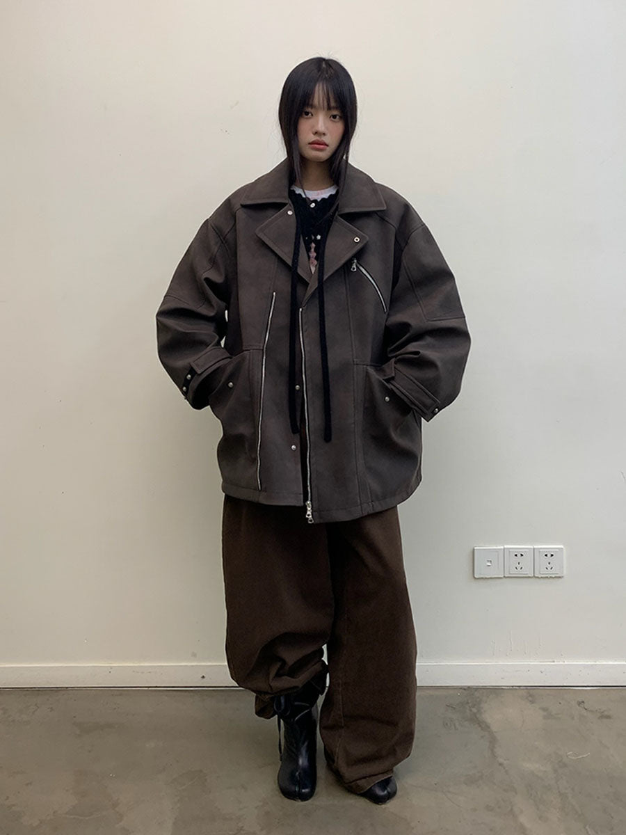 Oversized mid-length jacket