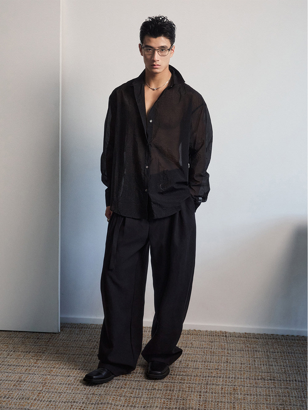 Two-Tone Textured Shirt