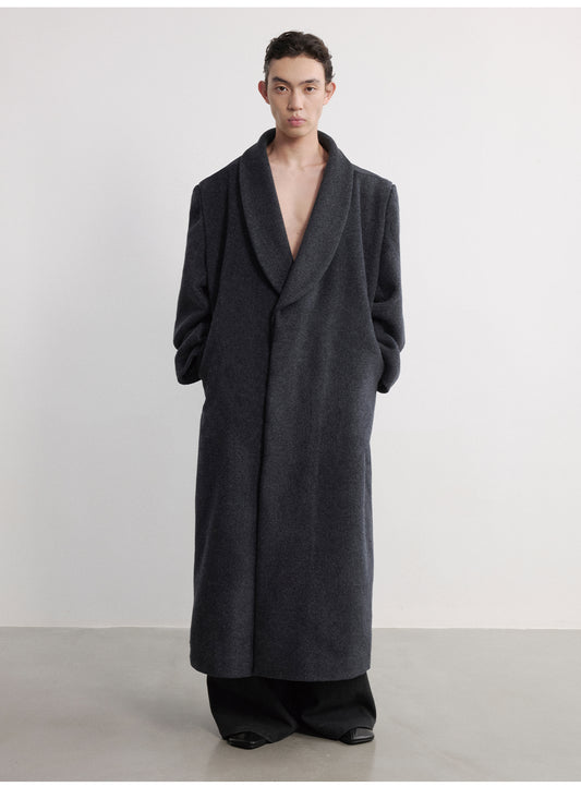 Shawl Collar Wool Coat