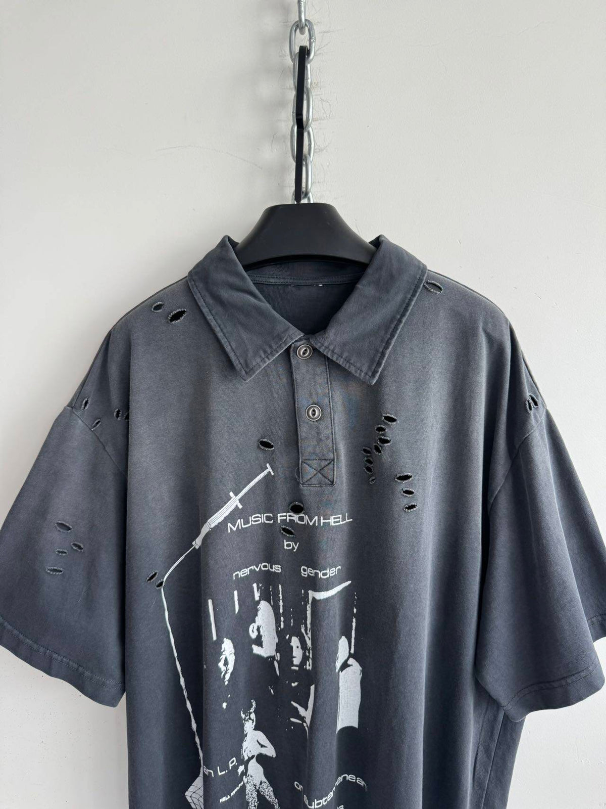 Distressed Washed Printed T-Shirt