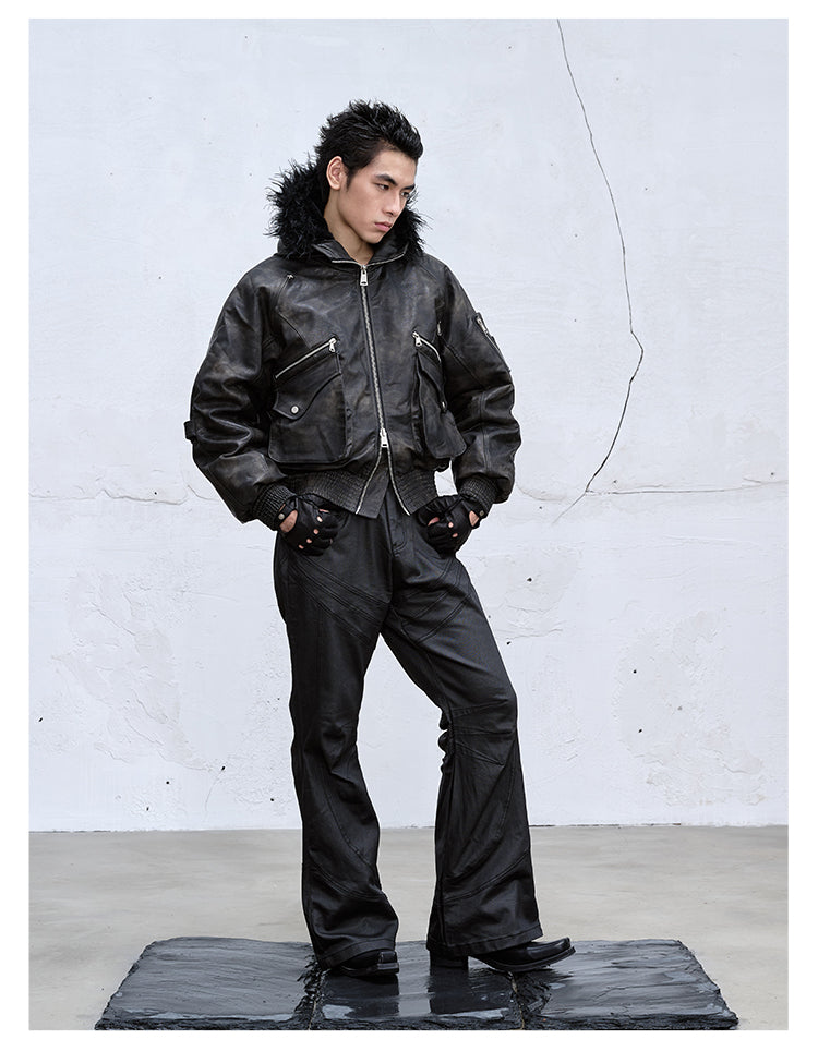 Heavy Leather Niche Design Jacket