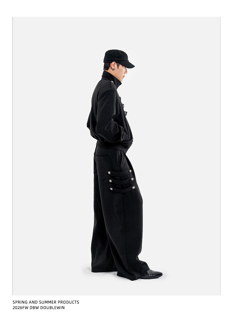 Multifunctional Wide-Shoulder Sweatshirt Set