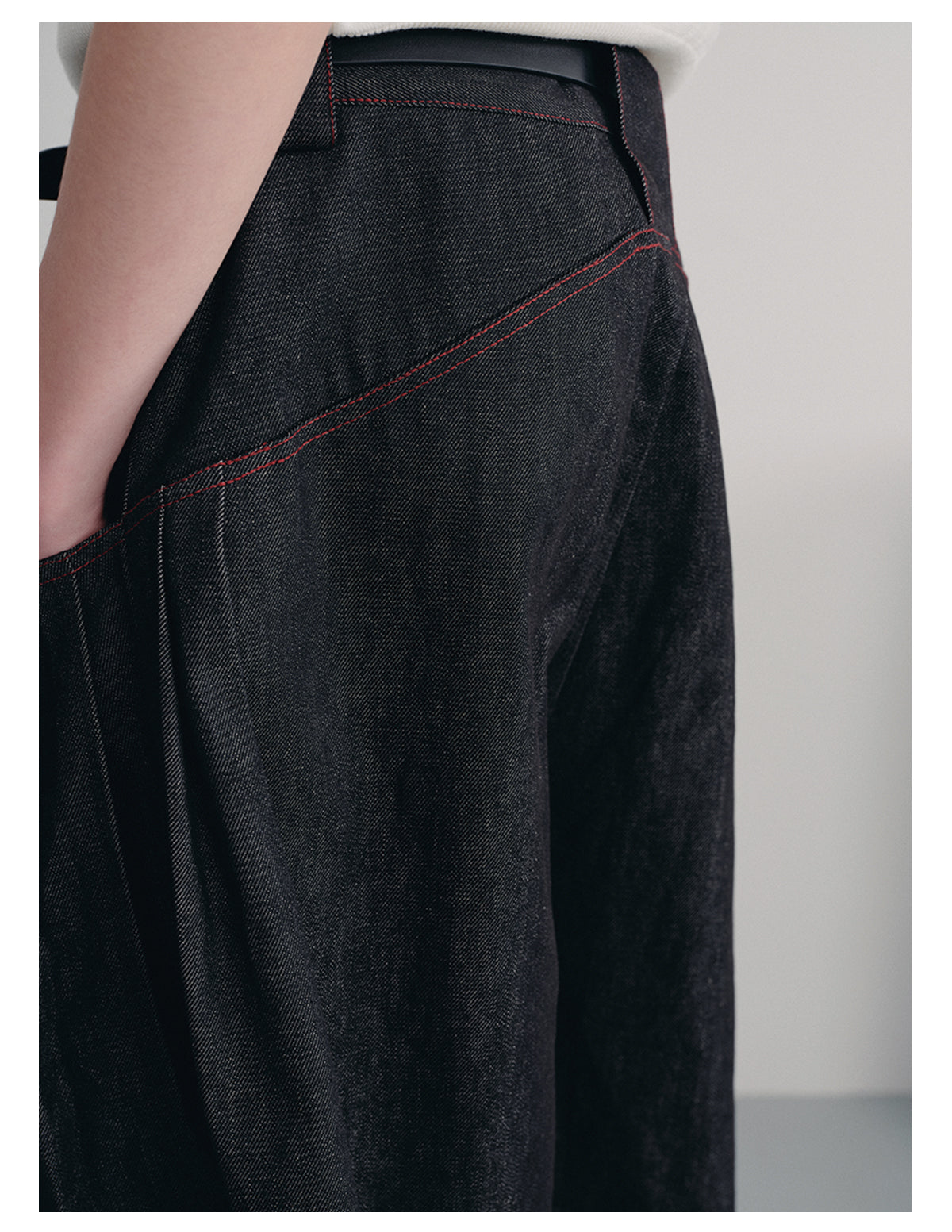 Pleated Original Denim Pants