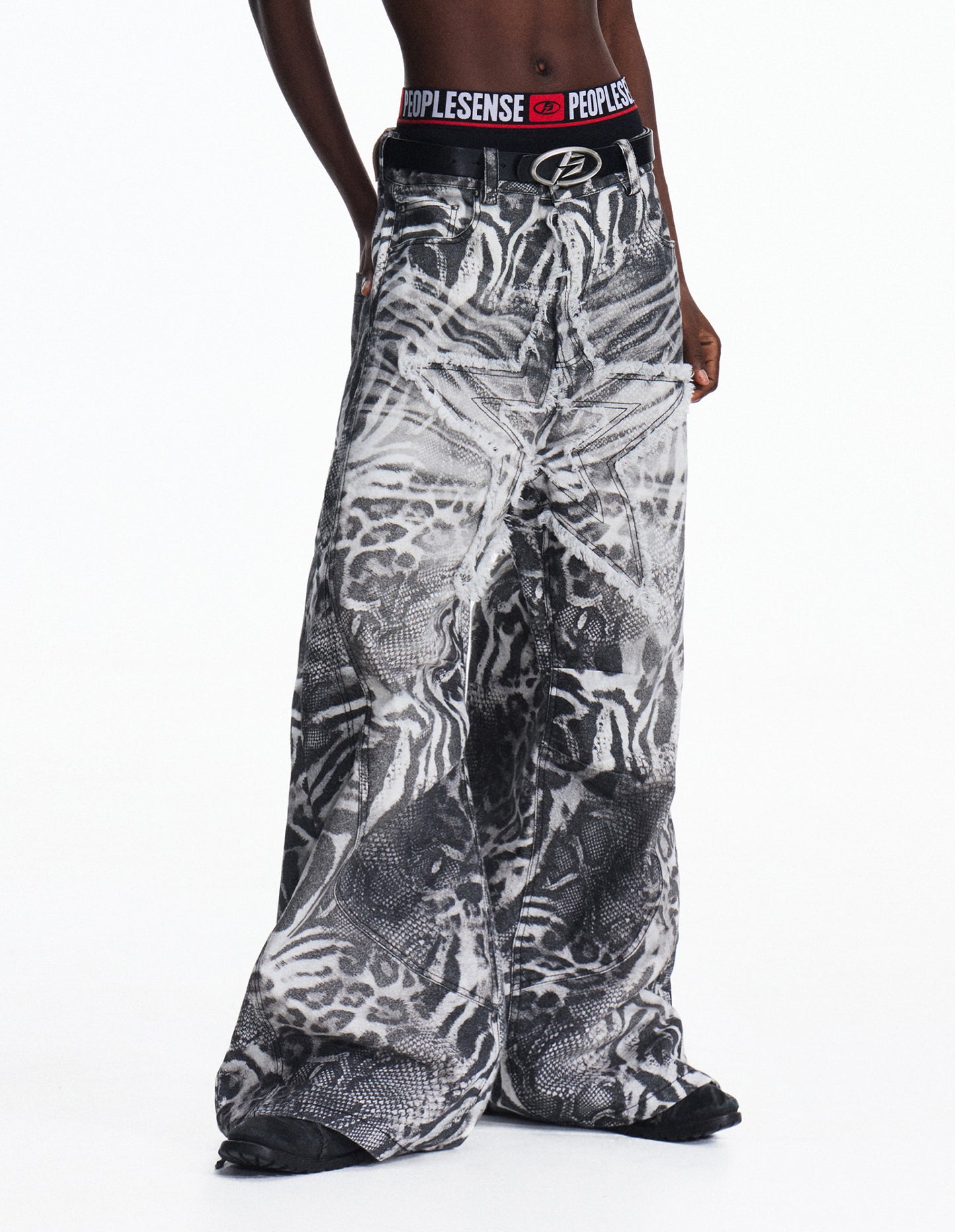 Print Gradient Jeans