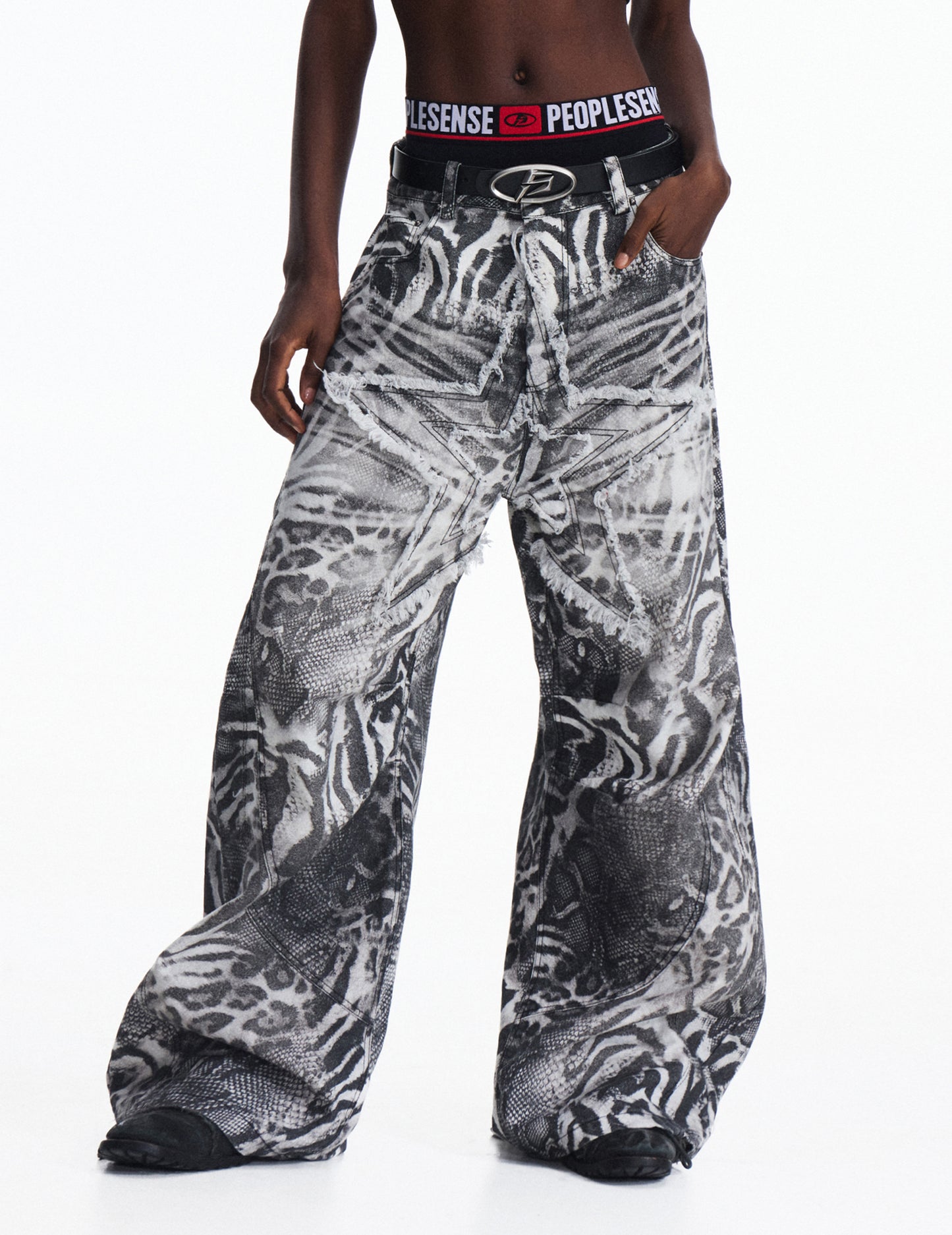 Print Gradient Jeans
